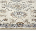 thumbnail image 6 of 10' Gray and Ivory Floral Power Loom Runner Rug, 6 of 8