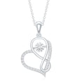 thumbnail image 2 of Rosec Jewels Lab Created Diamond Heart Necklace with Infinity (Ef-Vs Quality) - Love Pendant Necklace for Valentines Day, 14K White Gold, 2 of 7