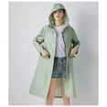 thumbnail image 3 of serony Women Stylish Long Raincoat Breathable Waterproof Rain Jacket Portable Rainwear Coat Suit Clothes for Camping Cycling Light Pink XXL, 3 of 6