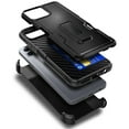 thumbnail image 4 of Ultra Rugged Hybrid Kickstand Case with Card Slot and Belt Clip Holster for Celero 5G Plus - Red, 4 of 7