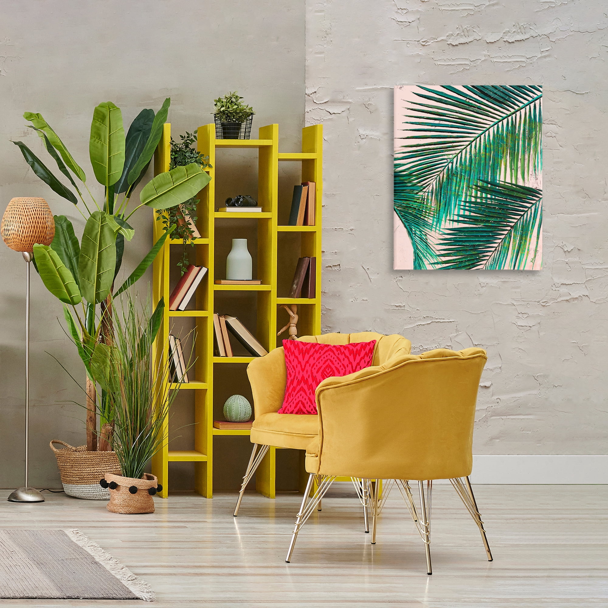 Stupell Industries Flowing Palm Fronds Botanical & Floral Painting Gallery Wrapped Canvas Art Print Wall Art, 24 x 30