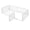 White, variant on Dtwnek Twin Size Wood Foor Bed Frame with Fence, White