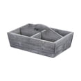 thumbnail image 2 of Cheungs 4939GW Wooden 4 Compartment Gray Wash Caddy, 2 of 3