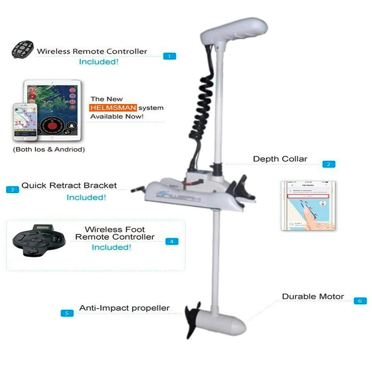 HASWING Cayman B /GPS, Bow Mount Electric Outboard Trolling, 51 OFF