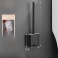 thumbnail image 1 of Wall-Mounted 304 Stainless Steel Toilet Brush with Hole-Free Installation - Rust-Resistant, Dead Angle-Free Cleaning Tool for Bathroom, Compact & Versatile Home Cleaning Accessory (Matte Black, 1, 1 of 6
