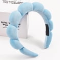thumbnail image 5 of DADHOT Spa Headbands for Washing Face or Facial, Headbands for Women - Puffy Makeup Headbands for Face Washing, Mask, Skin Treatment (Blue), 5 of 7