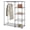 46.3"l X 17.5"w X 58.3"h, variant on Freestanding Industrial Closet Organizer Modern Heavy Duty Storage Wardrobe Cabinet for Bedroom Living Room