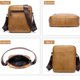 thumbnail image 5 of Bolso de hombro de cuero genuino suave para hombre, bolso bandolera informal de piel de vaca para hombre, bandolera de piel de vaca negra, 5 of 5