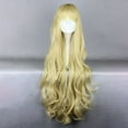 thumbnail image 2 of Unique Bargains Wigs for Women 31" Gold Tone Curly Wig with Wig Cap Long Hair, 2 of 6