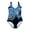 A58-Blue, variant on Women's One Piece Swimsuit Halter Plunging Neck Cutout Back Bathing Suit Spaghetti Adjustable Straps O Ring(Orange,XXL)