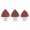 thumbnail image 3 of Uxcell 60 Packs 60/80/100 Grits 80mm Aluminum Oxide Triangular Sandpaper Sanding Pads, 3 of 6