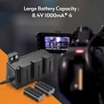 thumbnail image 4 of Cargador de batería NP-F550 Cargador de 6 ranuras con indicadores LED Cargador desmontable, 4 of 7