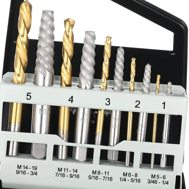 EASTIN Left Hand Drill Bit Broken Bolt Damaged Screw Extractor Set