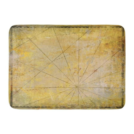 Map Of Sea Floor - LADDKE Brown Old Vintage Map Border World Antique Historic Sea Doormat Floor Rug Bath Mat 23.6x15.7 inch