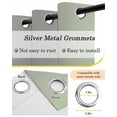 thumbnail image 6 of Light Green Grey Ombre Blackout Curtains 54 Inches Long for Bedroom, Modern Gradient Abstract Art Thermal Insulated Room Darkening Black Out Window Curtain Panels Grommet Drapes for Living Room, 6 of 8
