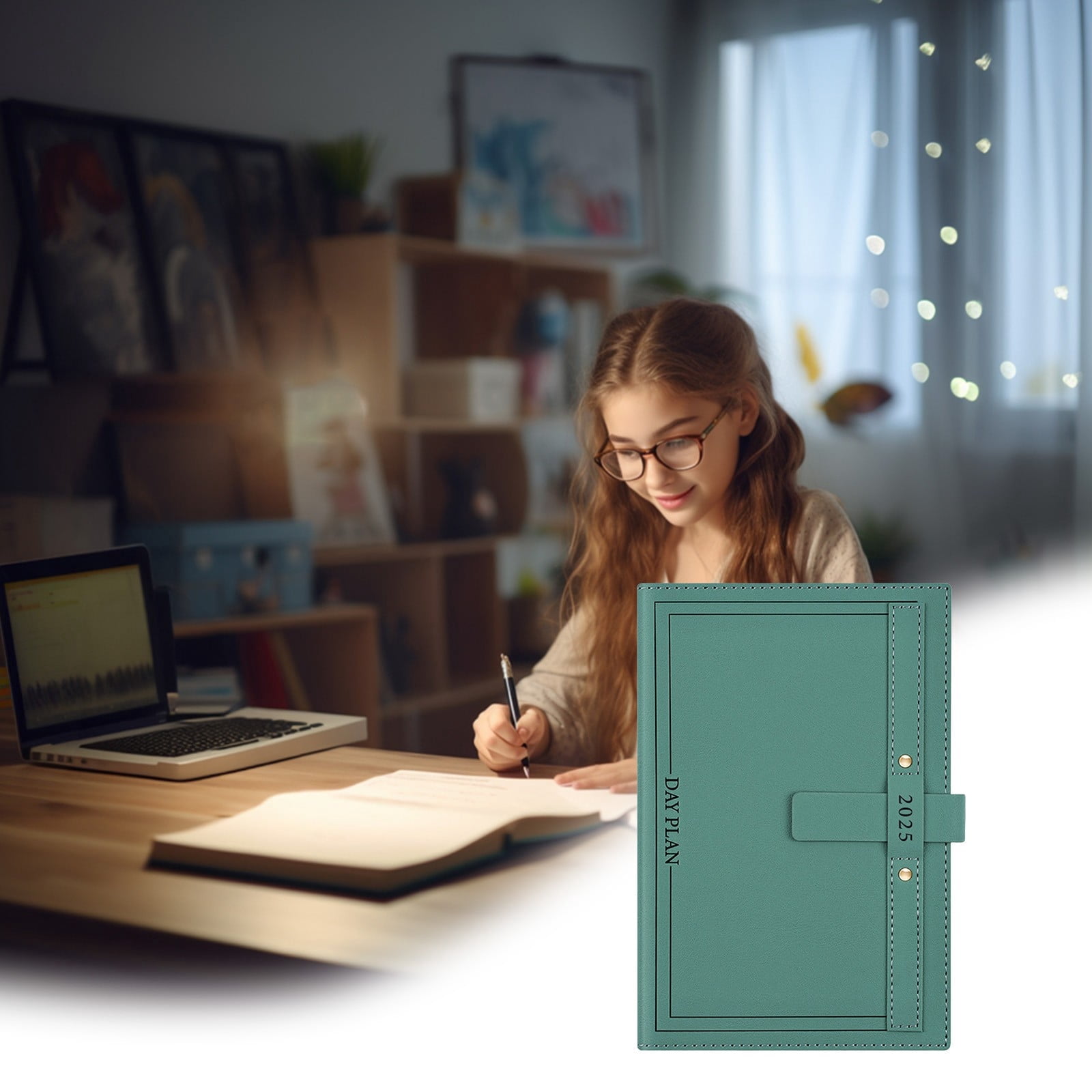 Qiweii 2025 A5 Weekly Planner Notebook，Efficiency Management Manual，Multi Purpose Planning and Note Taking Book