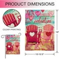 thumbnail image 2 of Hello Valentine''s Day Sea Chair Garden Flag Double Sided, Pink Love Heart Palm Leaves Beach Coastal Decorative Yard Outdoor Home Small Decor, Anniversary Wedding Outside House Decoration 12.5x18, 2 of 6