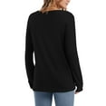 thumbnail image 5 of Ronuti Winter Long Sleeve Shirts for Women Henley Fall Womens Tops Crew Neck Blouses Dressy Casual Winter Clothes M-3Xl, 5 of 8