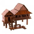 thumbnail image 2 of Casa de rompecabezas de madera 3D para niños, juguete de construcción, cabina de construcción, Kits DIY, artesanía, rompecabezas único, decoración, Estilo Thai Hugo construcción de rompecabezas, 2 of 10