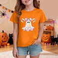 thumbnail image 2 of Wonitaaizi Girls Kids Halloween Clothes Tee Tshirts Pumpkin Tshirt tshirt (5-6 Years,Orange), 2 of 4