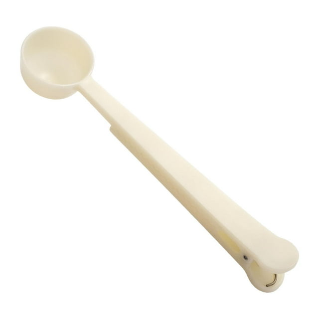 Cuchara medidora de café, pinza para café en polvo, granos de café, leche en polvo
