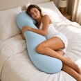 thumbnail image 4 of Pea Pod Body Pillow, S-Shaped Cooling Full Body Pillow, Double Wave Curve Support Pillow, Long Bolster Hug Pillow, for Hip, Knee, Back & Leg Support, 4 of 7