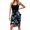 Blue, variant on Icvfdpl Summer Dresses For Women,Sleeveless With Leaf Print Stretchy Tank Vacation Everyday Wear Flowy Dress Elegant Floral Dress For Women,L