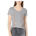 thumbnail image 1 of Femmes T-shirt Mode Manches Courtes Graphique V-Cou Tee (Multiples Graphiques Disponibles), 1 of 1
