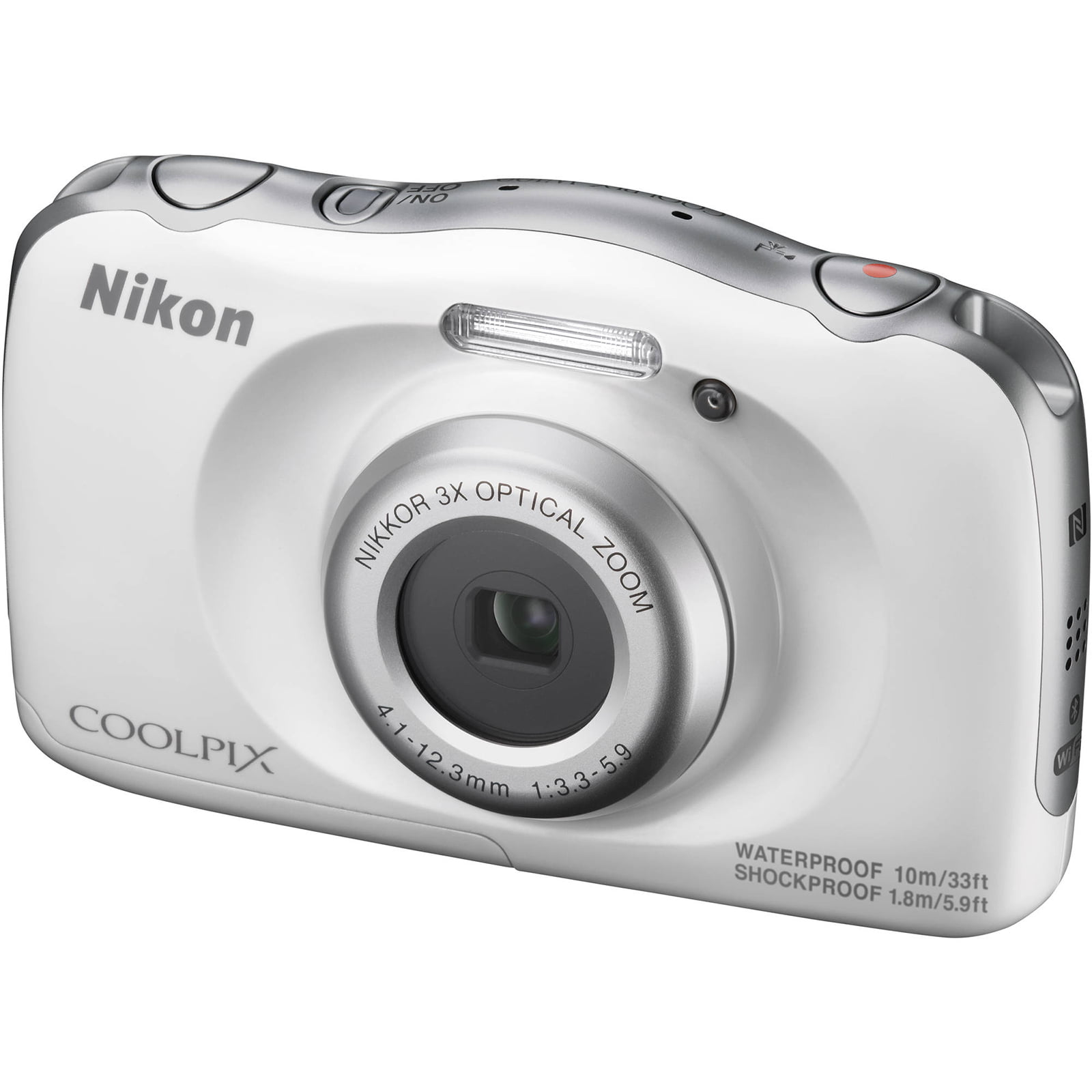 Nikon Coolpix W100 Wi-Fi Shock & Waterproof Digital Camera (White