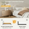 thumbnail image 5 of Christopher Knight Home Queen Size Bed Frame with Round Curved Headboard, Elegant Design, White Boucle Upholstery, 5 of 12