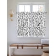 thumbnail image 6 of Kitchen Curtains 45 Inches length, Black Eucalyptus Leaves Window Treatment Curtain Drapes, Summer Botanical Watercolor Retro Lightweight Window Panels for Living Room Bedroom, 52"x45", 2 Panels, 6 of 7