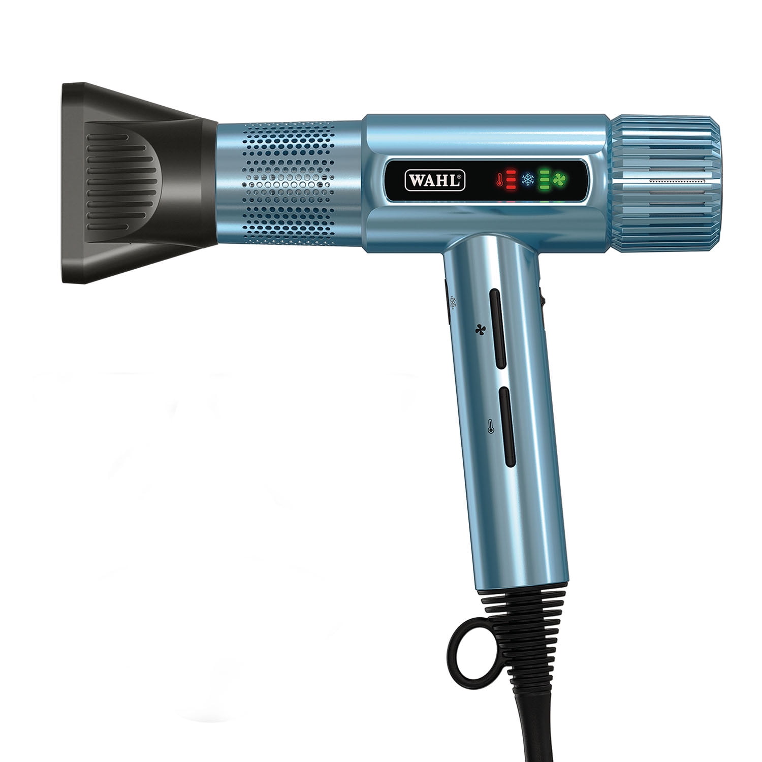 Wahl Professional Cool Blue Vanquish Hair Dryer with Digital Motor, LED Display, Ionic Technology, and SmoothTone™ Sound Reduction
