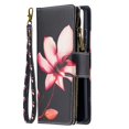 thumbnail image 5 of Samsung Galaxy S21 Ultra 5G Case with Zipper Wallet, Dteck Painted PU Leather Folio Case 9 Card Slots Wallet Case with Zipper Pocket / Hand Strap for Samsung Galaxy S21 Ultra 6.8 inch, 06# Lotus, 5 of 5