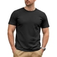 thumbnail image 3 of Dwellite Mens Pullover T Shirts Basic Short Sleeve Lightweight Tshirt Casual Crew Neck Solid Shirts for Men Black M, 3 of 6