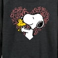 thumbnail image 3 of Peanuts - Snoopy Woodstock Xo Heart - Women's Lightweight French Terry Long Sleeve Shirt, 3 of 6