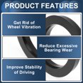 thumbnail image 4 of 84.1mm to 64.1mm Car Wheel Hub Centric Rings Black Polycarbonate Wheels Center Shaft Shock Absorbing Hubrings 4 Pcs, 4 of 7