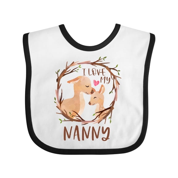 Inktastic I Love My Nanny Boys or Girls Baby Bib