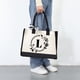 thumbnail image 3 of Bolsa de lona Letras Flor Portátil Playa Hombro Bolsas de compras (L), 3 of 9