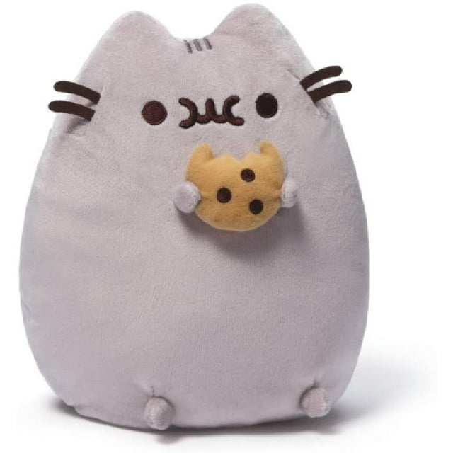 Galleta 25 Cm - Gund - Peluche De Qualité Pour Bébé - Peluche Chat Gris Gourmand Cookie Taille 30 Cm - Jouet Bébé 12 Mois 1 An Et +