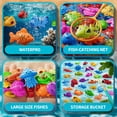 thumbnail image 3 of Magnet Fishing Game for Kids 3-8, Floating Fish Toys with Fishing Pole and Net‘Bathtub Floating Toy Fishing Pole and Rod Net, Bath Pool Outdoor Gifts for Toddlers, 3 of 7