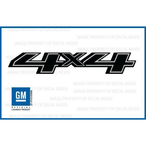 GMC Sierra 4x4 Truck Black Blackout Stickers Decals - FBLK (2014-2018) Bedside (Set of 2) | FG7E1