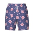 thumbnail image 4 of Lsque Mens Swim Trunks Cute Pig Pattern - Bathing Suit Compression Liner - Beach Swim Shorts Swimwear - (S-3XL) - Stretch Quick Dry -X-Large, 4 of 9