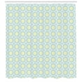 thumbnail image 3 of Ambesonne Aqua Shower Curtain, Retro Circles Inner Dots, 69"Wx70"L, Pale Blue Seafoam, 3 of 3