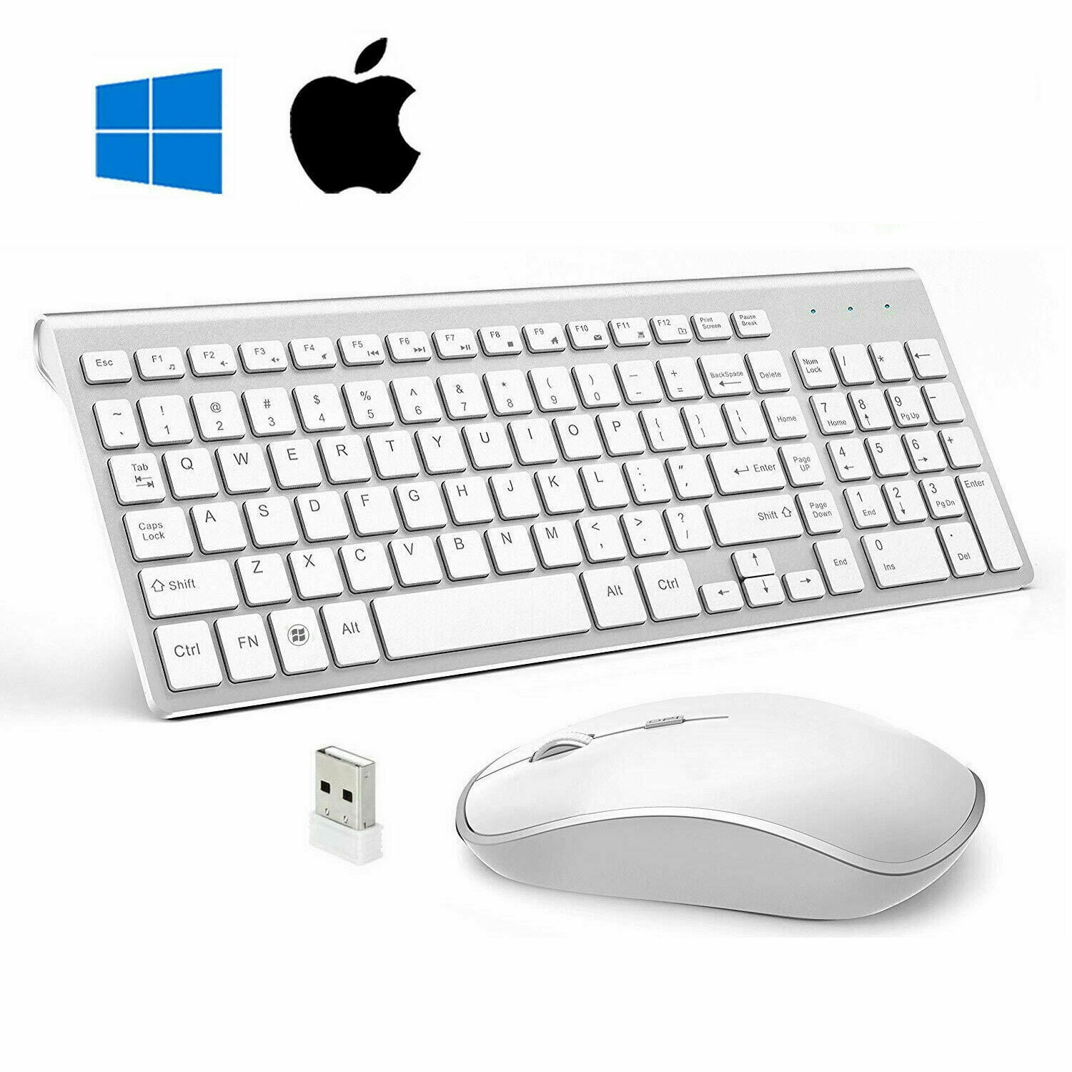Wireless Keyboard And Mouse Combo For Desktop Pc Windows Laptop Mac Linux 695291 