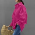 thumbnail image 4 of LIUJUNSHOP Womens Button Down Tunic Shirts Plus Size Long Puff Sleeve Peplum Tops Collared Blouses, 4 of 6