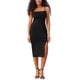 thumbnail image 1 of Vestido de tirantes spaghetti INSPIRE CHIC para mujer, vestido de cóctel sin mangas, ajustado con abertura, talla XL, negro, 1 of 5