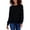 Deep Black, variant on International Concepts Womens Mixed Knit Sweater Deep Black XL
