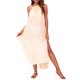 thumbnail image 3 of Lucakuins Mujeres Bikini Cover-ups Verano Color sólido Suelto Sin espalda Slit Halterneck Traje de baño para la playa Traje de baño Lucakuins  moda, 3 of 6