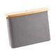 thumbnail image 5 of Cesta de almacenamiento de papel higiénico de pie con tapa de bambú para baño Gris, 5 of 9