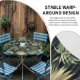 thumbnail image 2 of Palm Tree Leaves Round Tablecloth for 45-54 Inch Tables, Fitted Table Cover with Elastic Edge, Summer Tropical Green Botanical Waterproof Outdoor Table Cloth Protector for Patio Garden Dinner Picnic, 2 of 9